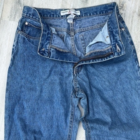 Vintage Tommy Hilfiger Size 6 Jeans Flag Patriots Pockets Light Blue Washed - Picture 8 of 16